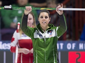Saskatchewan skip Robyn Silvernagle bounced back nicely from her first loss at the Scotties on Sunday.