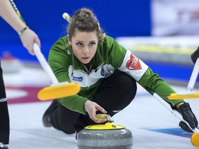 Saskatchewan's Robyn Silvernagle needs a win in Thursday's tiebreaker against New Brunswick to advance to the championship pool at the Scotties Tournament of Hearts.