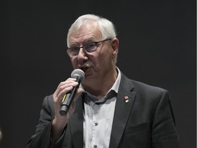 REGINA, SASK :  September 27, 2019  -- Peoples Party of Canada candidate Trevor Wowk speaks during an all-candidates debate in the Regina--Lewvan riding that was held at the University of Regina College Avenue Campus in Regina. TROY FLEECE / Regina Leader-Post