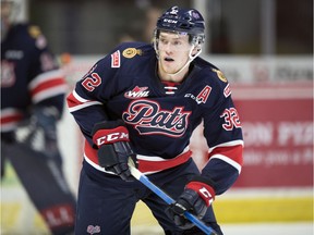 Regina Pats forward Robbie Holmes at the Brandt Centre.