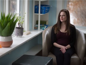 Regina Transition House executive director Stephanie Taylor sits in the sunroom of the Regina Transition House in Regina, Saskatchewan on December 6, 2019.