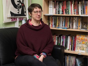 Krystal Lewis, executive director of the Regina Public Interest Research Group, sits in the group's office in the University of Regina in Regina, Saskatchewan on Mar. 5, 2020.