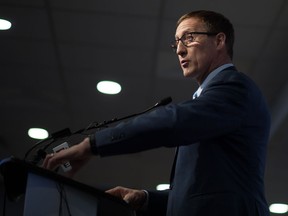 Conservative Party of Canada leadership candidate Peter MacKay speaks at a Regina Chamber of Commerce luncheon held at the Atlas Hotel on Albert Street in Regina, Saskatchewan on Mar. 6, 2020.