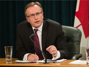 REGINA, SASK : March 18, 2020 --Saskatchewan Health Minister Jim Reiter speaks to reporters at a media conference regarding the province's response to COVID-19 at the Saskatchewan Legislative Building in Regina, Saskatchewan on Mar. 18. (Regina Leader-Post/Brandon Harder)