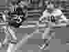 Rhett Dawson, 25, is shown with the Roughriders in 1975, when he caught 69 passes for 1,191 yards and 10 touchdowns.