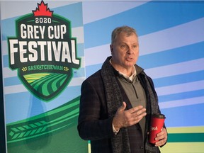 SECONDARY ART. CFL commissioner Randy Ambrosie, shown Feb. 29 when Randy's Road Trip stopped in Regina, announced Tuesday that the 2020 season won't start before the beginning of July.