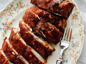 Cider braised barbecue sticky ribs. (Renee Kohlman)