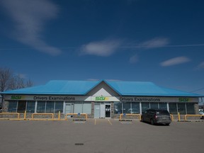 The SGI driver examinations office in Regina, Saskatchewan on April 15, 2020 after exams were suspended.