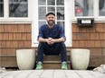 Singer-songwriter Jeffery Straker poses for a photo in front of his house in Regina on Friday, April 17, 2020.