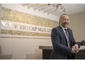 Grant Kook, President, Chief Executive Officer and Founder of Westcap, stands for a photograph in his office in Saskatoon, Sask. on Wednesday, December 12, 2018.