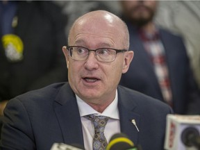 Minister for Rural and Remote Health Warren Kaeding during a media event announcing a Youth Empowerment, Healing and Wellness Investment at the Federation of Sovereign Indigenous Nations (FSIN) office in Saskatoon, SK on Thursday, December 19, 2019.