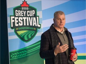 CFL commissioner Randy Ambrosie, shown here during a recent visit to Regina, remains optimistic there will be a season in 2020. There are a lot of challenges the CFL has to overcome before that takes place.