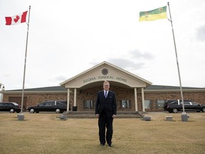 Jeff Weafer, manager at the Regina Funeral Home and Cemetery, in Regina on Friday, May 1, 2020.