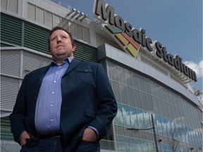 Tim Reid, president and CEO of Evraz Place, stands outside Mosaic Stadium, home of the Saskatchewan Roughriders.