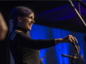 Amy Nelson, pictured performing at the 2017 Saskatchewan Country Music Awards, is a performer and nominee during the live-streamed 2020 awards.