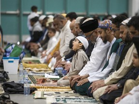 Muslims coming together for an annual celebration at Prairieland Park in 2019.