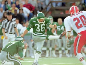 Dave Ridgway, shown in 1989, is the best special-teams player in Saskatchewan Roughriders history, according to a Regina Leader-Post poll.