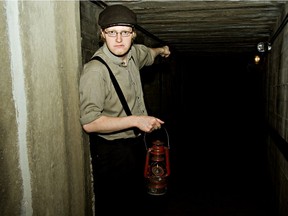 Mr. Dawson in River St. tunnel - Passage to Fortune Tour- HANDOUT Photo Courtesy of The Tunnels of Moose Jaw COPYRIGHT © 2010 TUNNELS OF MOOSE JAW