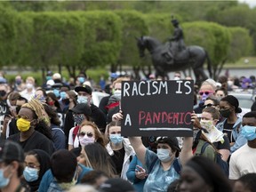 A crowd in the thousands attended a rally to stand against systematic racism in our country; show support for those suffering in America and around the world was held at the Legislative Building in Regina on June 7, 2020.   TROY FLEECE / Regina Leader-Post
