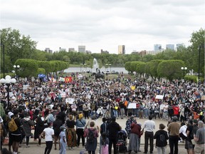 A crowd in the thousands attended a rally to stand against systematic racism in our country & show support for those suffering in America & around the world was held at the Legislative Building in Regina on Sunday, June 7, 2020.