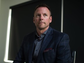 Sgt. Casey Ward, president of the Regina Police Association, sits in the association's building in Regina, Saskatchewan on June 11, 2020.