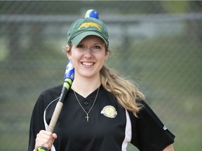 Danae Le Drew, shown at the Douglas Park diamonds, is poised to begin her 20th season of softball as a player or coach.