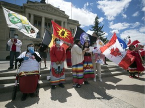 Several hundred attended a Missing and Murdered Indigenous Peoples rally at the Legislative Building in Regina on Sunday, June 21, 2020. TROY FLEECE / Regina Leader-Post