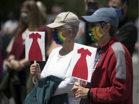 Several hundred attended the Missing and Murdered Indigenous Peoples rally at the Legislative Building in Regina on June 21, 2020.