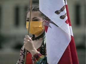 Several hundred attended the Missing and Murdered Indigenous Peoples rally at the Legislative Building in Regina on Sunday, June 21, 2020.
