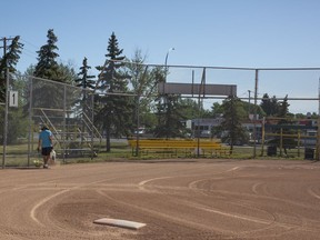The Regina Minor Girls Softball diamonds are being prepared by a groundskeeper in anticipation of league play returning on July 6.