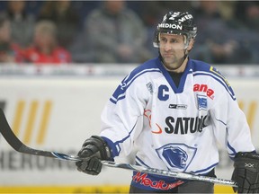 Glen Goodall of ERC Ingolstadt is shown playing in the German league in 2009. Goodall was 14 when he made his WHL debut with Seattle in 1984.
