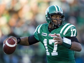 Michael Bishop, shown in 2008, is widely believed to have the strongest arm of any Saskatchewan Roughriders quarterback.