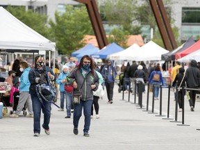 The Regina Farmers' Market reopened, with COVID-19 precautions in place, on City Square Plaza in Regina on Saturday, June 20, 2020.