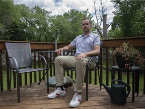 Paul Gullacher sits for a portrait in his backyard in Regina on June 25, 2020. Paul's dad Noble (Butch) Gullacher was the first Regina person who died due to COVID-19.