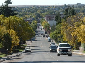 The view of downtown Swift Current from the top of Central Street hill. Roy Antal files