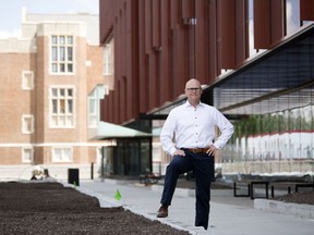 Eric Dillon, CEO of Conexus Credit Union, outside the new Conexus building in Wascana Centre in Regina on Tuesday, July 7, 2020.