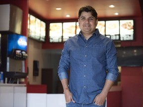 Fritou Chicken owner Deepansh Mohan stands inside his restaurant in Regina on Thursday, July 9, 2020.