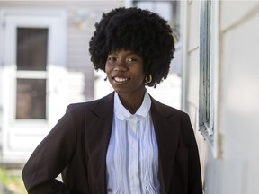 Peace Akintade, the new Saskatchewan youth poet laureate, at her home in Saskatoon on Saturday, July 18, 2020.