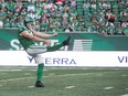 Punter Jon Ryan, shown with the Saskatchewan Roughriders last season, has opted out of his contract following the cancellation of the 2020 CFL season.