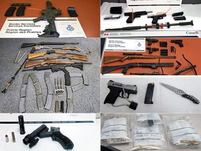 These are a few of the items seized from the Saskatchewan-U.S. border in recent years. (Photos supplied by CBSA)