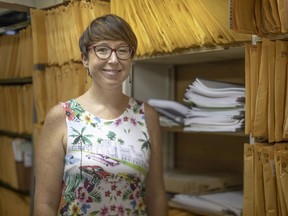 Katie Gannon, the Regina Symphony Orchestra librarian, is in charge of keeping all the RSO's music organized in envelopes and file folders.