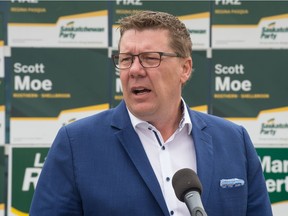 REGINA, SASK : September 29, 2020  -- Saskatchewan Party leader and current premier Scott Moe speaks to media on the day of the provincial election call at the Saskatchewan Party Regina campaign office in Regina, Saskatchewan on Sept. 29, 2020.

BRANDON HARDER/ Regina Leader-Post