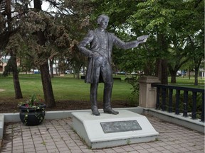 REGINA, SASK : June 18, 2020  -- A statue of John A. Macdonald is pictured in Victoria Park in Regina, Saskatchewan on June 18, 2020. BRANDON HARDER/ Regina Leader-Post