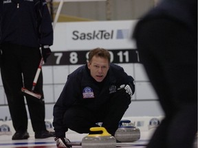 Glen Despins is shown during the 2008 Saskatchewan men's curling championship in Balgonie. He died Thursday at age 56 in a car accident south of Osler.