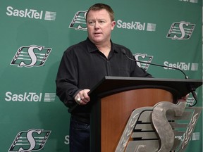 Chris Jones is shown in 2016, during his first of three seasons as the Saskatchewan Roughriders' head coach.