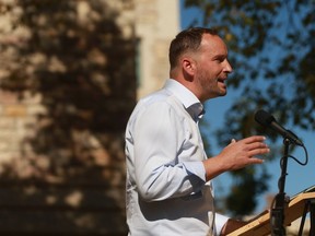 SASKATOON, SK--September 25/2020 - 0926 news ndp health - NDP Leader Ryan Meili announces how they will protect rural health care from Sask. Party cuts. Photo taken in Saskatoon, SK on Friday, September 25, 2020.