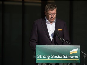 REGINA, SASK : October 7, 2020  -- Saskatchewan premier and Saskatchewan Party leader Scott Moe speaks to media about incidents from his past, including a fatal collision he was involved in, during a news conference held at a Saskatchewan Party campaign office in Regina, Saskatchewan on October 7, 2020.

BRANDON HARDER/ Regina Leader-Post