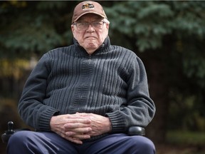 Luke Hadders sits near the Marian Chateau in Regina on Oct. 9, 2020.