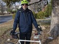 Regina pastor Dennis Hendricksen is shown Oct. 21 after a 60-kilometre bike ride on his 60th birthday.