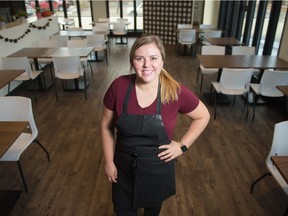 Jssel Hysuik, head chef of Sprout Catering, stands in her restaurant in Regina  on Oct. 21, 2020. Hysuik is one of five Regina chefs competing in the COVID-19 adaptation of Canada's Great Kitchen Party.